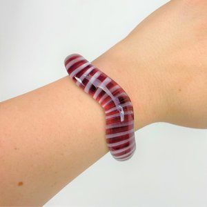 Lamp Worked Borosilicate pyrex glass Cuff Bracelet